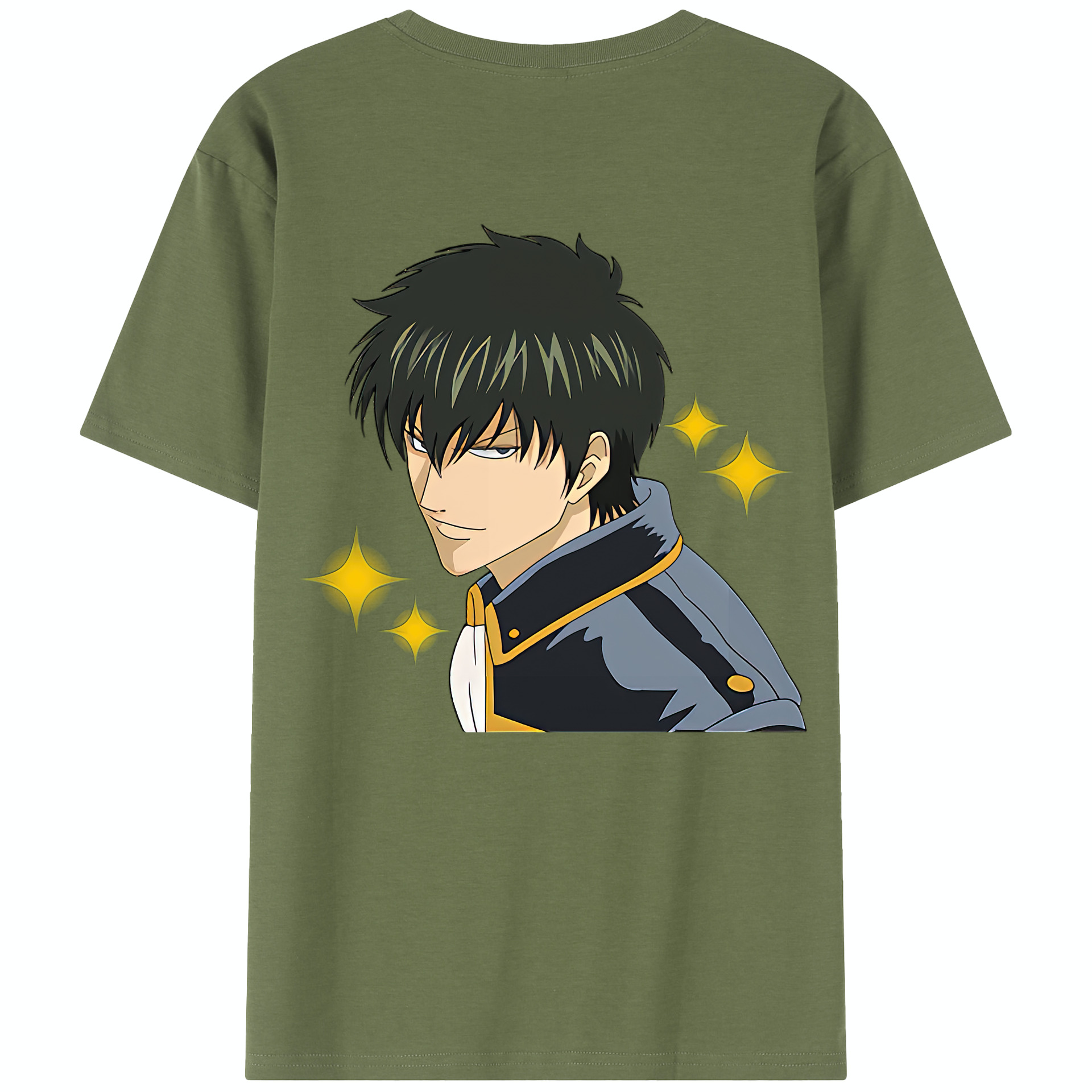 （画像用） ぎんたま 坂田銀時（さかたぎんとき） 神楽 志村新八（しむら しんぱち） GINTAMA Sakata Gintoki Kagura Shimura Shinpachi 綿100％半袖Tシャツ（背面プリント）